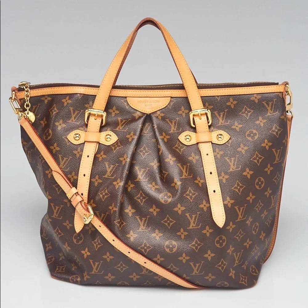 ๐ HUGE XL LOUIS VUITTON ZIPPER TOTE PALERMO GM W/RECEIPT - Picture 2 of 16
